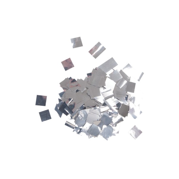 Equinox Loose Confetti Squares 17 x 17mm Metallic Silver 1kg