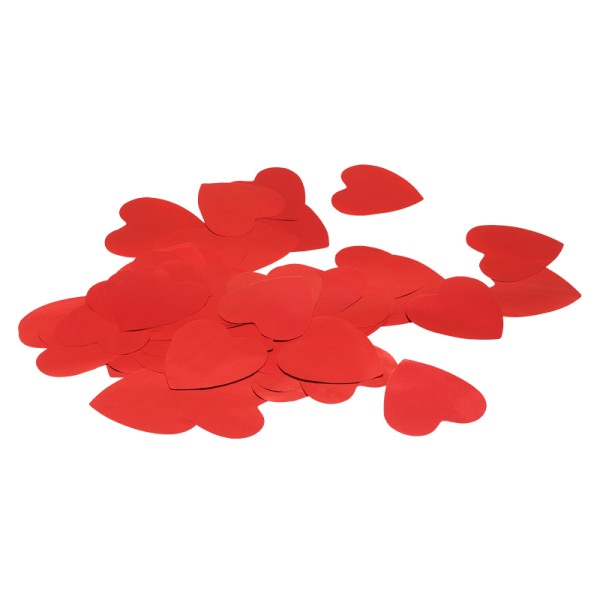 Equinox Loose Confetti Hearts 55mm Metallic Red 1kg