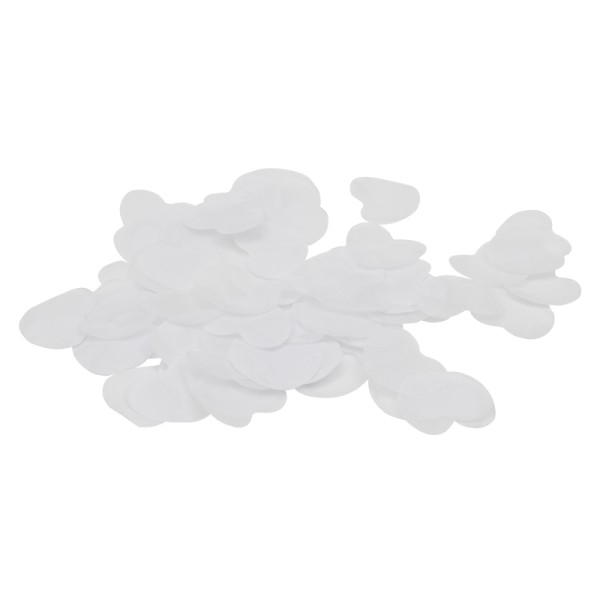 Equinox Loose Confetti Hearts 55mm White 1kg