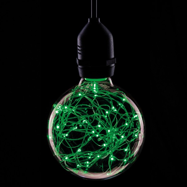 Prolite 1.7W LED G95 BC Poly Star Polycarbonate Lamp, Green
