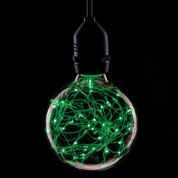 Prolite 1.7W LED G95 ES Poly Star Polycarbonate Lamp, Green