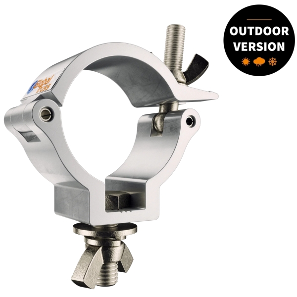 Global Truss Outdoor Rated Narrow Half Coupler (812-OD), 100kg - Silver