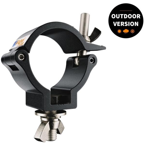 Global Truss Outdoor Rated Narrow Half Coupler (812-B-OD), 100kg - Black