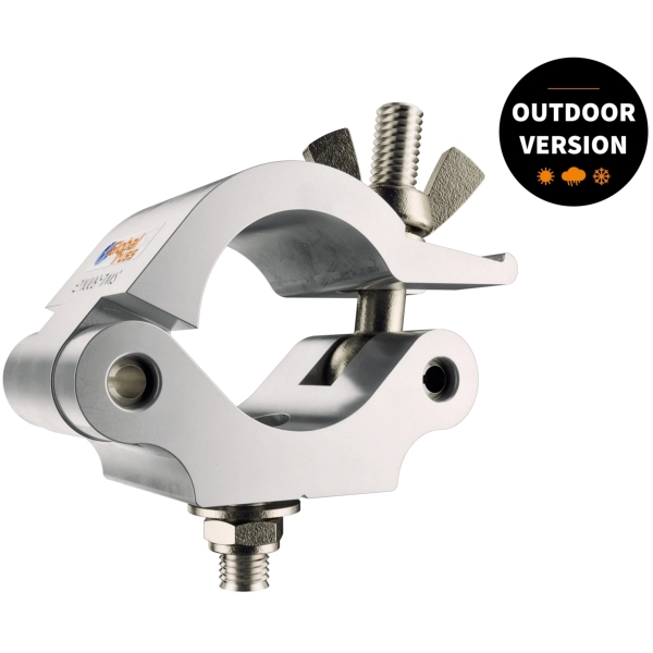 Global Truss Outdoor Rated Half Coupler (823-OD), 500kg - Silver