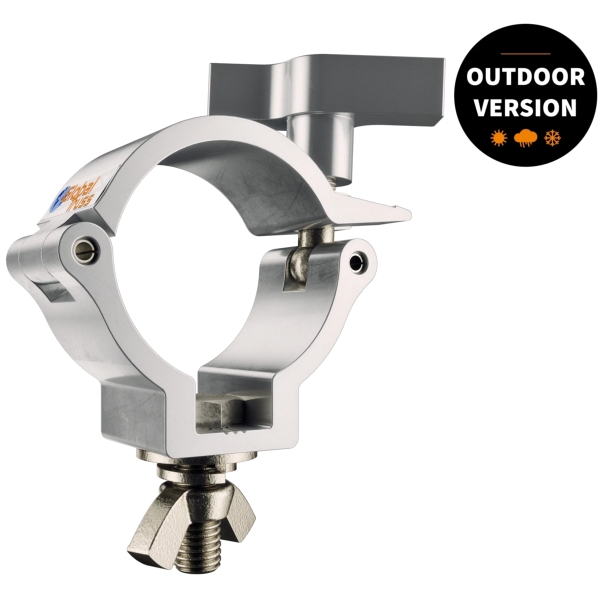 Global Truss Outdoor Rated Narrow Half Coupler (812EASY-OD), 100kg - Silver