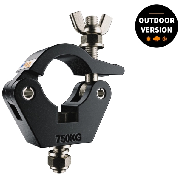 Global Truss Outdoor Rated Narrow Half Coupler Hex Head Bolt, 750kg - Black (8122-B-OD)