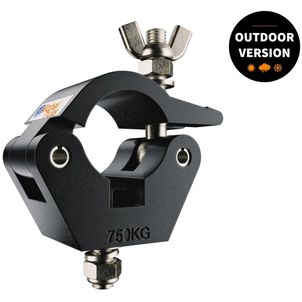 Global Truss Outdoor Rated Half Coupler Hex Head Bolt, 750kg - Black (8123-B-OD)