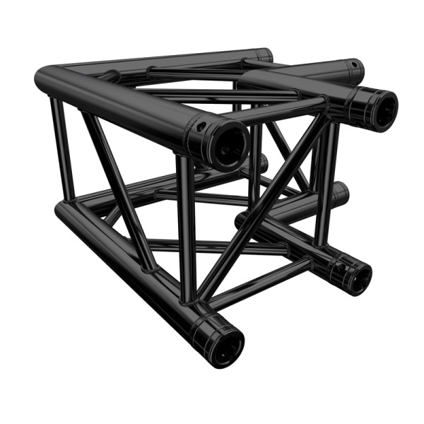 Global Truss F34 PL Stage Black 2 Way 90 Degree Corner (4121-21PL-B)