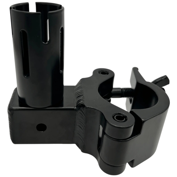 Global Truss 48mm Half Coupler to Curtain Call Pipe and Drape Adaptor - Black