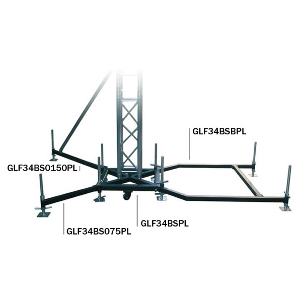 Global Truss F34 PL Ground Support 1512 BSB Steel