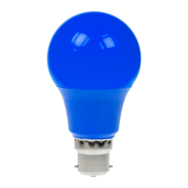 Prolite 6W Dimmable LED Polycarbonate GLS Lamp, BC Blue
