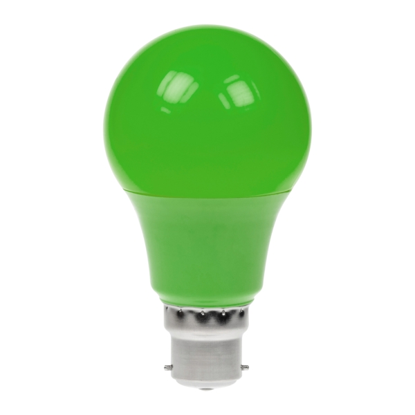 Prolite 6W Dimmable LED Polycarbonate GLS Lamp, BC Green