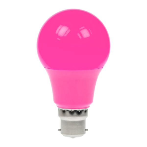 Prolite 6W Dimmable LED Polycarbonate GLS Lamp, BC Pink