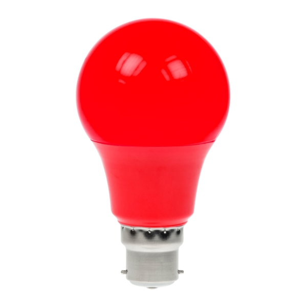 Prolite 6W Dimmable LED Polycarbonate GLS Lamp, BC Red