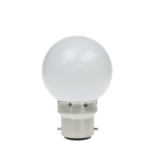 Prolite 1.5W LED Polycarbonate Golf Ball Lamp, BC 6000K White
