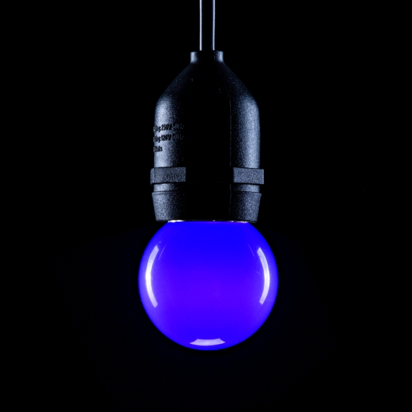 Prolite 1.5W LED Polycarbonate Golf Ball Lamp, BC Blue