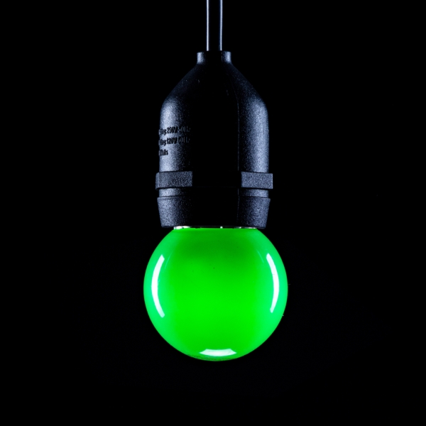 Prolite 1.5W LED Polycarbonate Golf Ball Lamp, ES Green