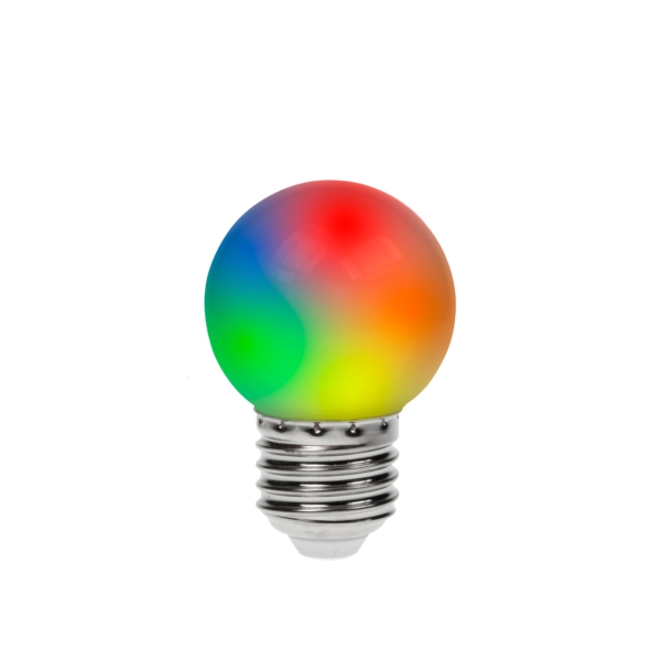 Prolite 0.5W LED Polycarbonate Golf Ball Lamp, ES RGB Colour Changing