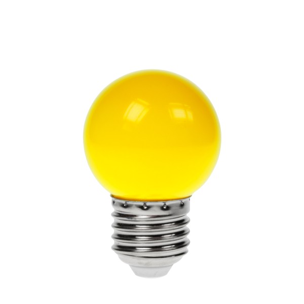 Prolite 1W LED Polycarbonate Golf Ball Lamp, ES Yellow