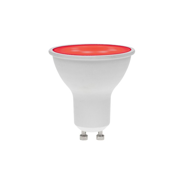 Prolite 7W Dimmable LED GU10 Lamp, Red