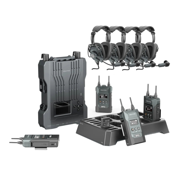 Hollyland G51 Complete comms System, 4-Way - Double Ear