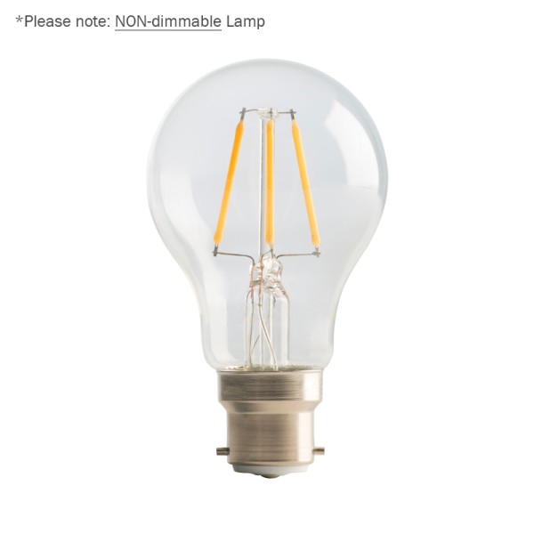 Luceco 4W LED Clear GLS Filament Lamp, B22 2700K