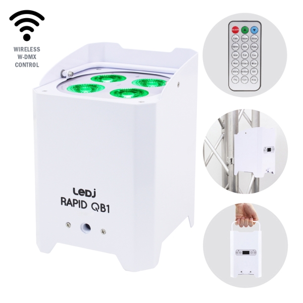 LEDJ Rapid QB1 RGBA IP (White Housing)