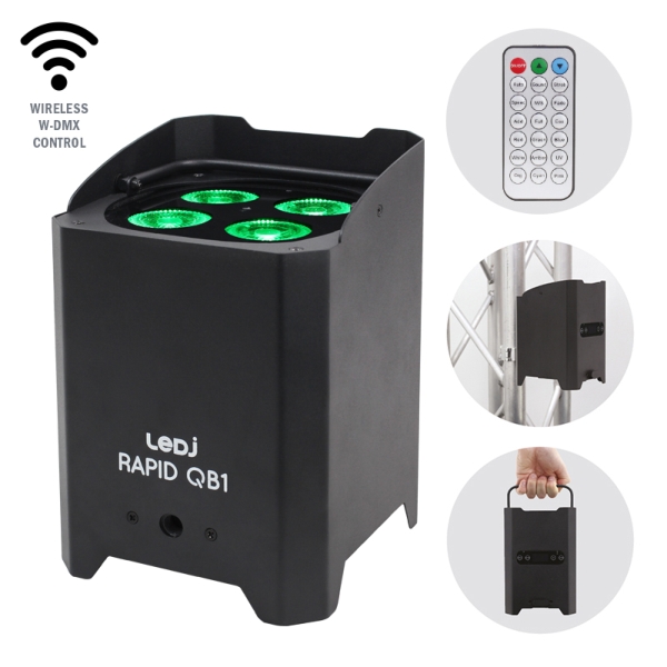 LEDJ Rapid QB1 RGBA IP (Black Housing)