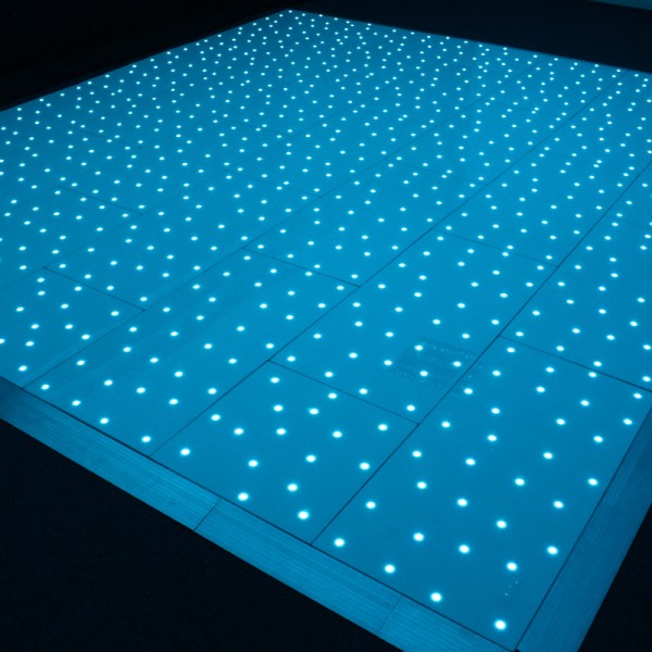 White RGB Starlit Dance Floor System 18ft x 18ft