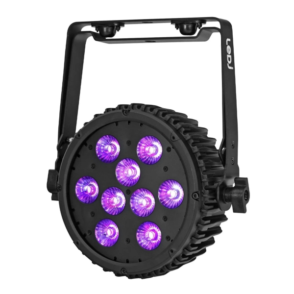 LEDJ Intense 9HEX10 PRO RGBAWUV Slim Par, 9x 10W