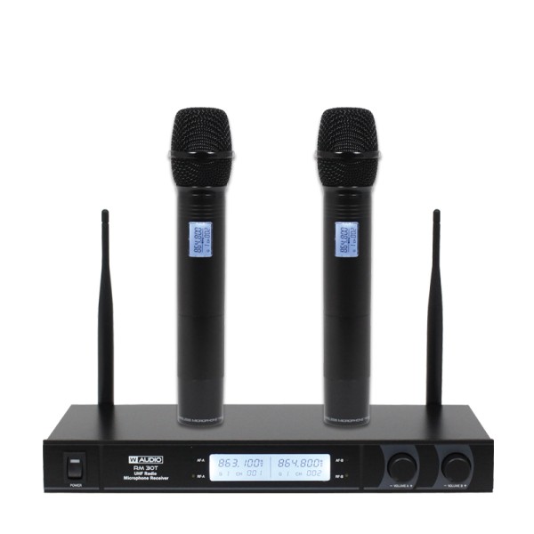 W Audio RM 30T Twin UHF Handheld Radio Microphone System (863.1Mhz/864.8Mhz)