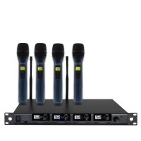 W Audio DQM 600H Quad Handheld UHF Radio Microphone System - Channel 38 W Audio DQM 600H Quad Handheld UHF Radio Microphone System - Channel 38