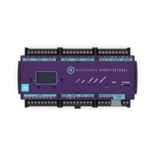 Nicolaudie DINA-DR1 DIN Rail Lighting Controller - 6 Universe