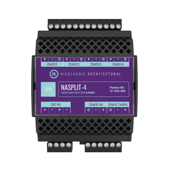 Nicolaudie NASPLIT-4 Din Rail DMX/RDM Splitter
