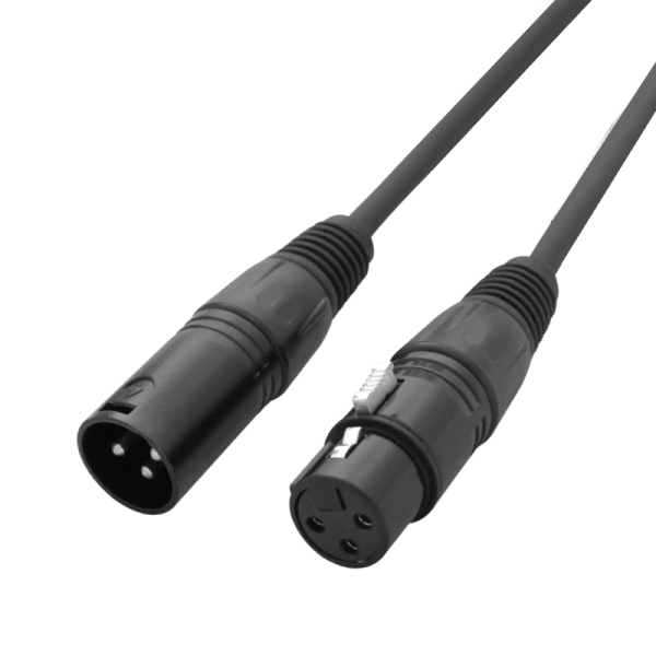 3 pin XLR Male to Female DMX 512 - Various Cable Lengths