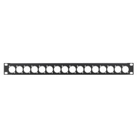 Penn Elcom 1U 19 Inch Punched Rack Panel - 16 D Type (R1269/1UK/16)