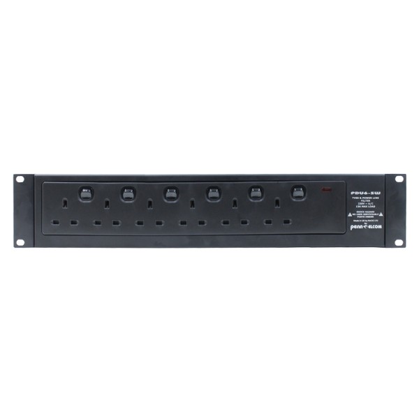 Penn Elcom 6 Way PDU with Individually Switchable Outlets