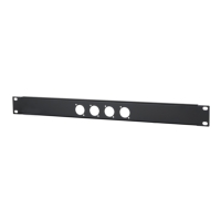 Penn Elcom 1U 19 Inch Punched Rack Panel - 4 D Type (R1269/1UK/04)