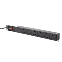 Penn Elcom PDU6-UK 6-Way UK Plug Horizontal Rack Mount PDU