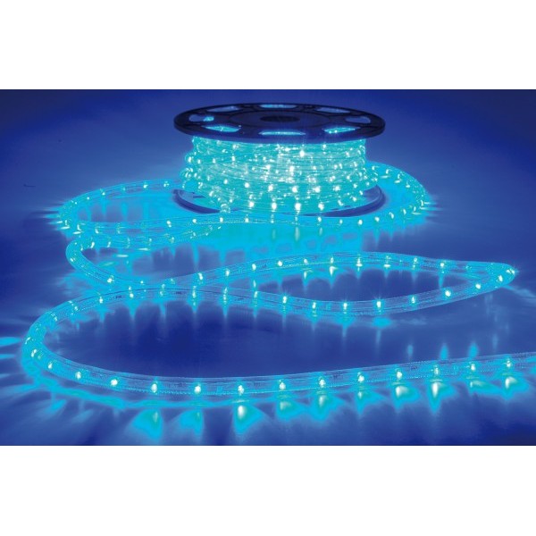 Lyyt Blue LED Rope Light, IP44, 50 metre reel