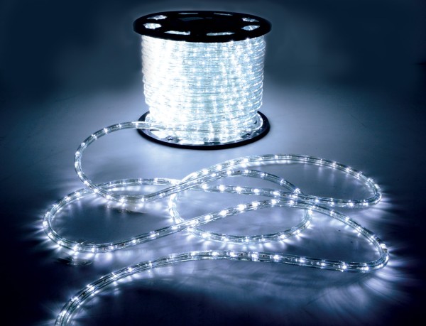 Lyyt Cool White LED Rope Light, IP44, 50 metre reel