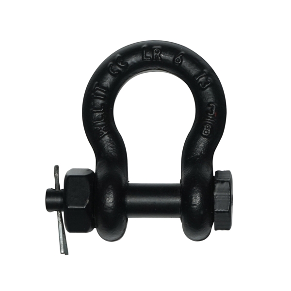 Eller 1 Ton Black Bow Shackle with Safety Pin