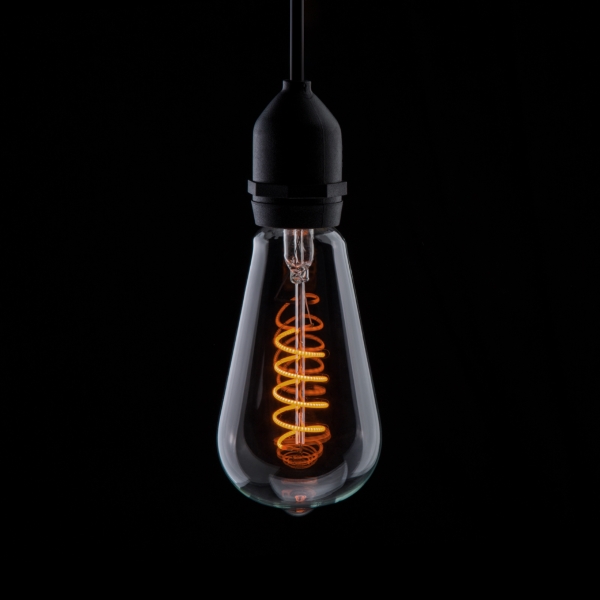 Prolite 4W Dimmable LED ST64 Spiral Funky Filament Lamp ES, 1800K