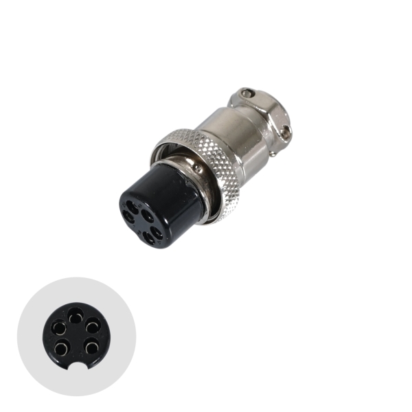 LEDJ 5 Pole Female Inline Starcloth Connector