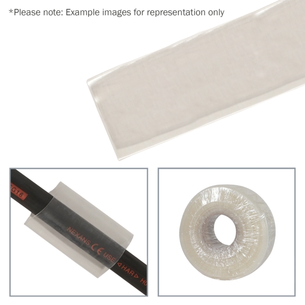 elumen8 50.8mm (2-inch) Heatshrink Tubing, 2:1 Clear, 25m
