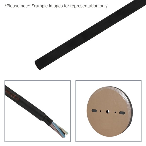 elumen8 6.4mm (1/4-inch) Heatshrink Tubing, 2:1 Black, 100m