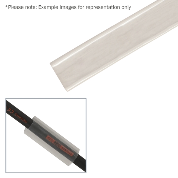 elumen8 38.1mm (1 1/2-inch) Adhesive Lined Heatshrink Tubing, 3:1 Clear 1.2m