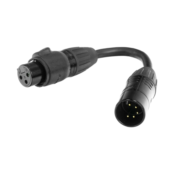 Accu-Cable 5-Pin Male to 3-Pin Female XLR Turnaround - IP65