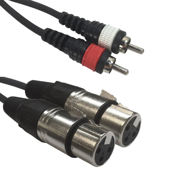 Accu-Cable AC-2XF-2R/1,5 Dual Female XLR to RCA/Phono Cable, 1.5m