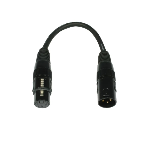 Accu-Cable AC-DMXT/3M5F 3-Pin Male to 5-Pin Female XLR Turnaround